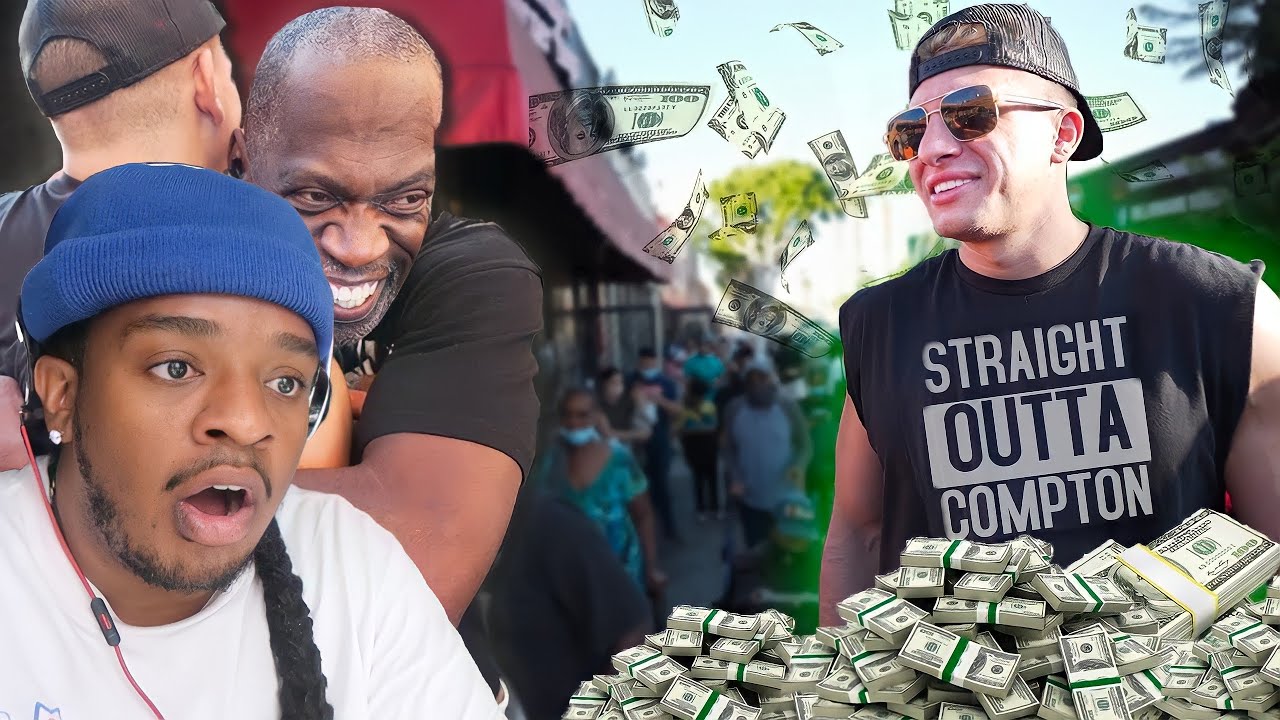 Poudii Reacts To SteveWillDoIt Spends $100,000 in Compton!