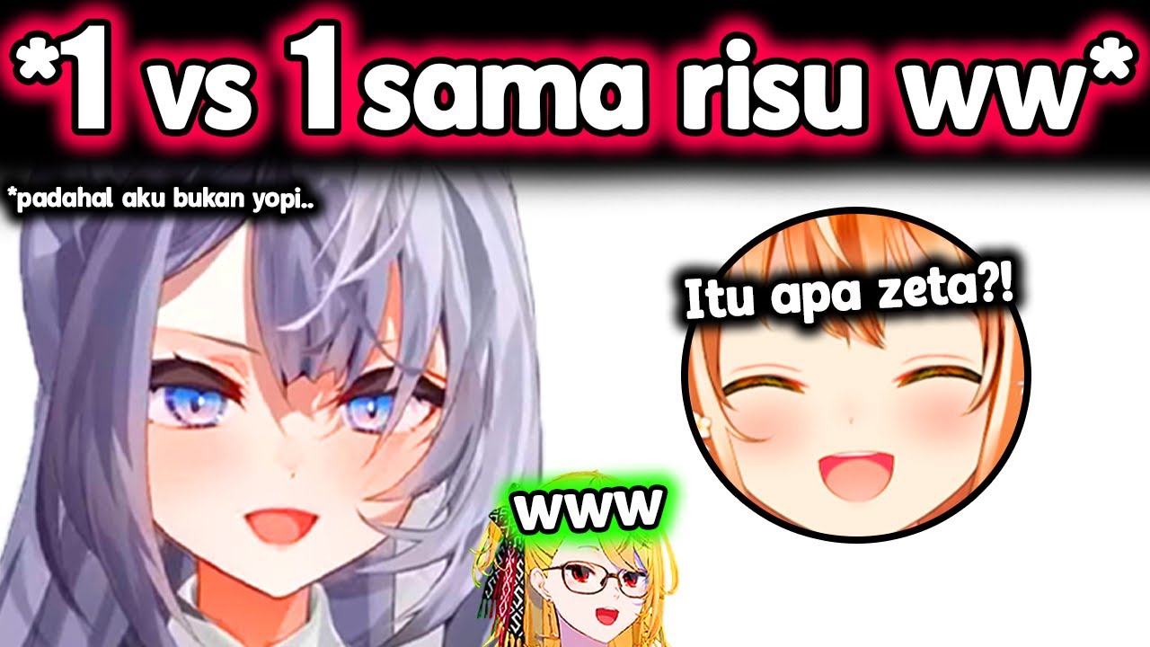 PON Zeta, когда это должно быть 1 на 1 с Рису, веселье Каэлы ww..【Hololive】