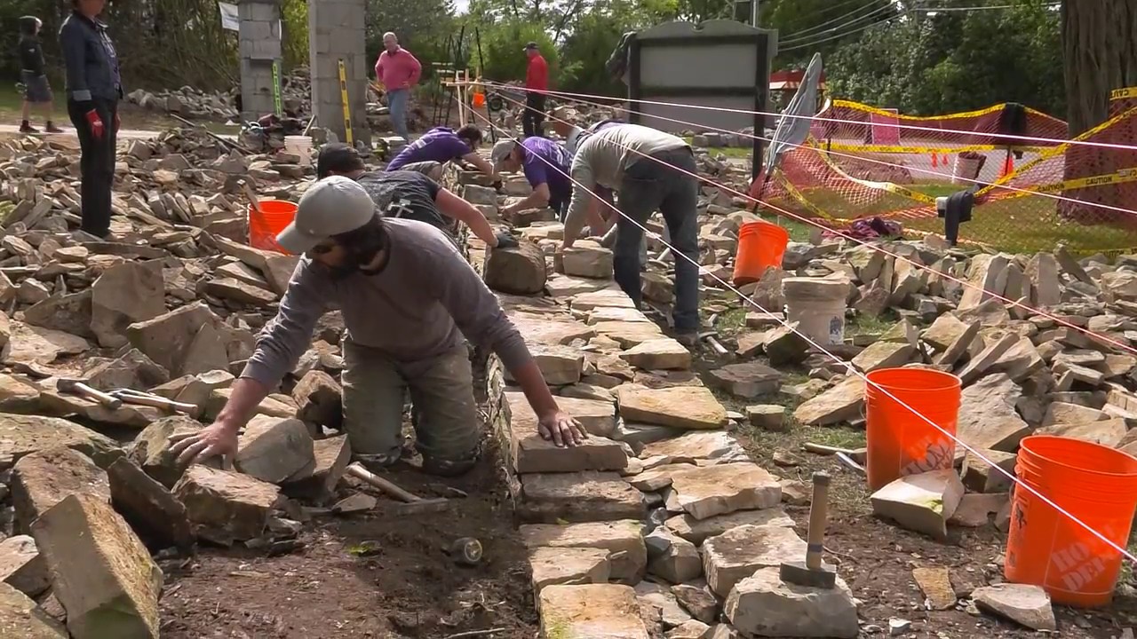 The restoration of St. Mark's dry stone wall - October 2017
