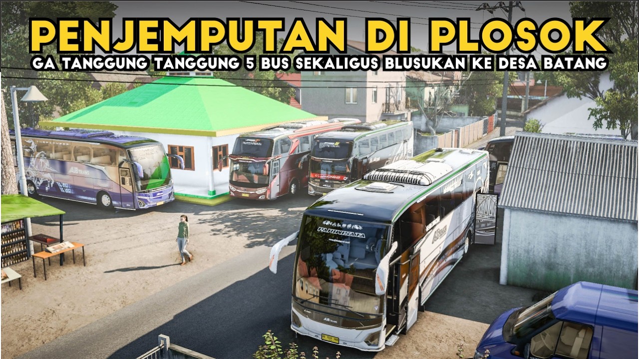5 UNIT BUS PARIWISATA BLUSUKAN MEMASUKI JALANAN SEMPIT DI DESA BATANG ❗❗❗