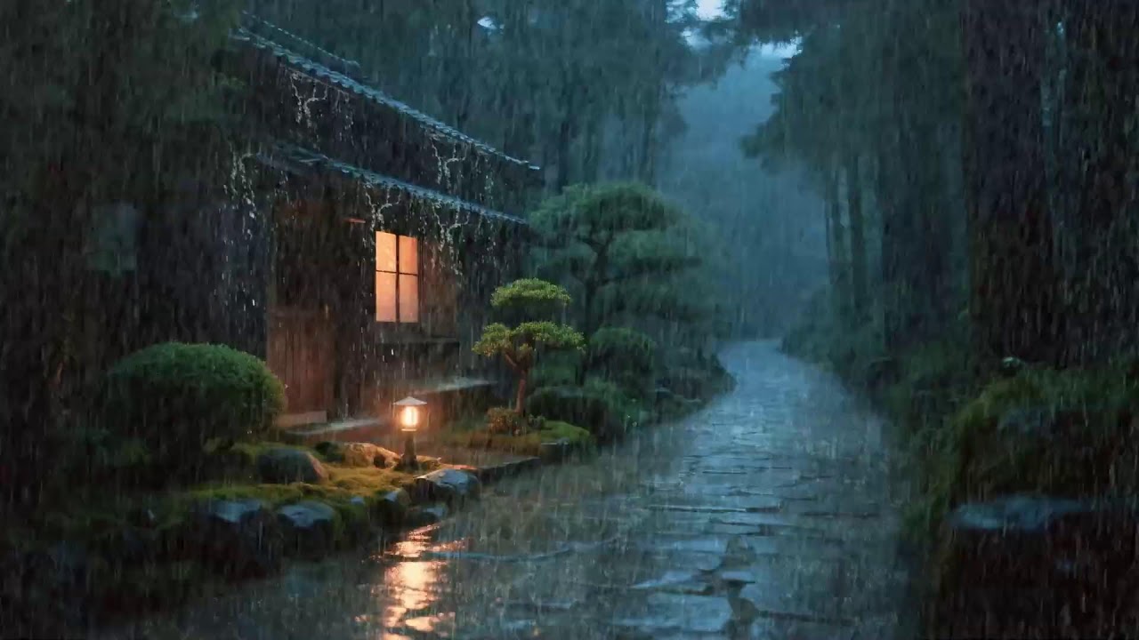 Calm Rain for Study and Focus ASMR with No Talking, No Music, Pure Natural Night Ambience