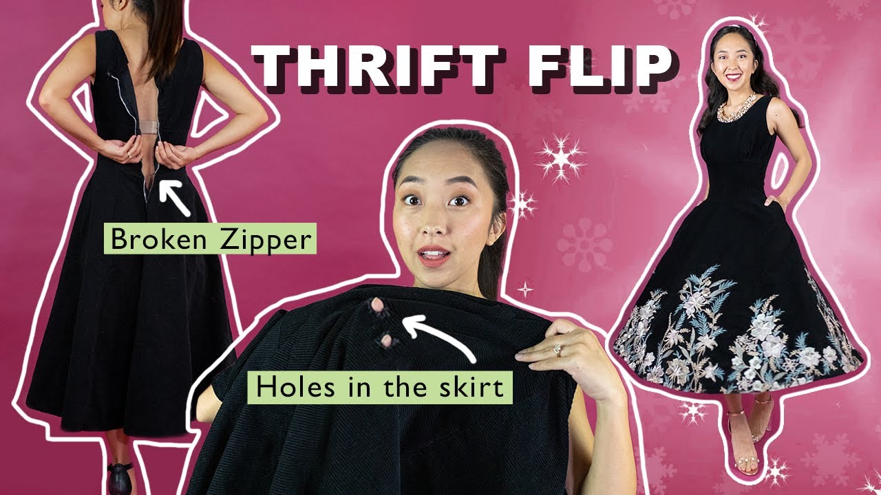 Easy Holiday Dress Transformation | Thrift Fix 
