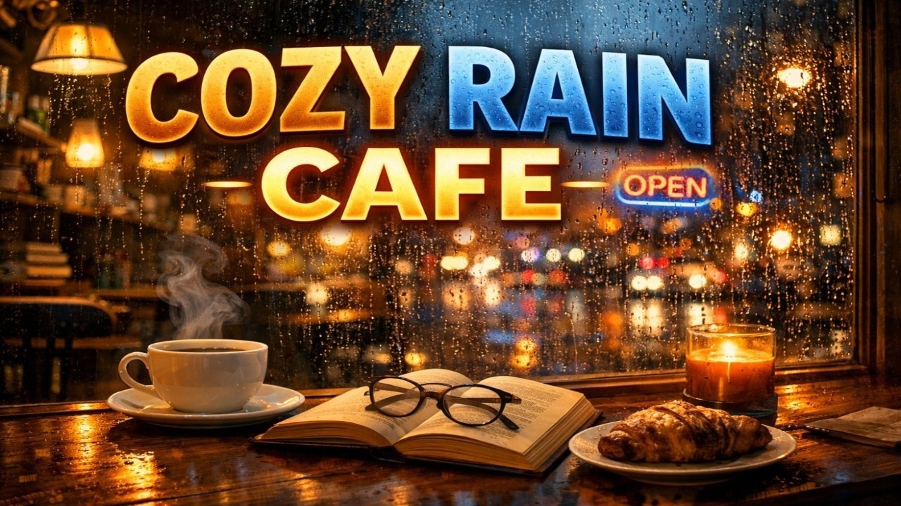 Rainy Café Retreat 🌧️ | Soothing Monsoon Ambience for Deep Sleep & Calm Nights