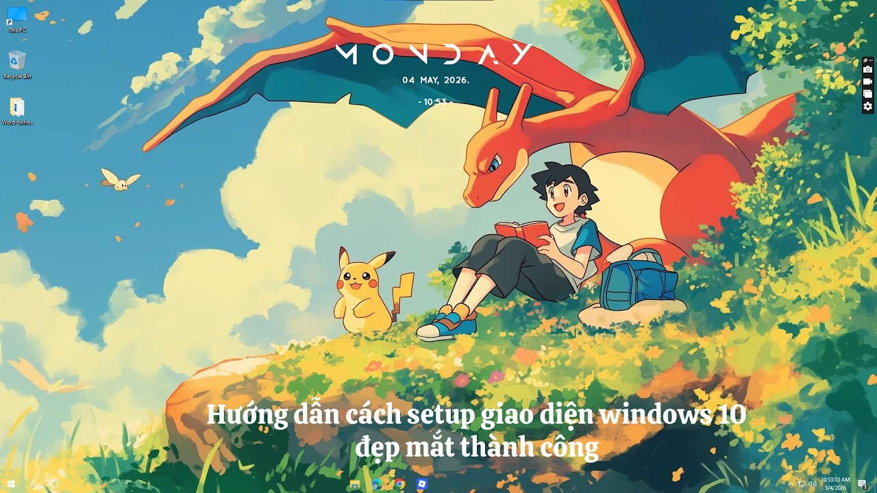 Hướng dẫn c&aacute;ch setup giao diện windows 10 th&agrave;nh c&ocirc;ng