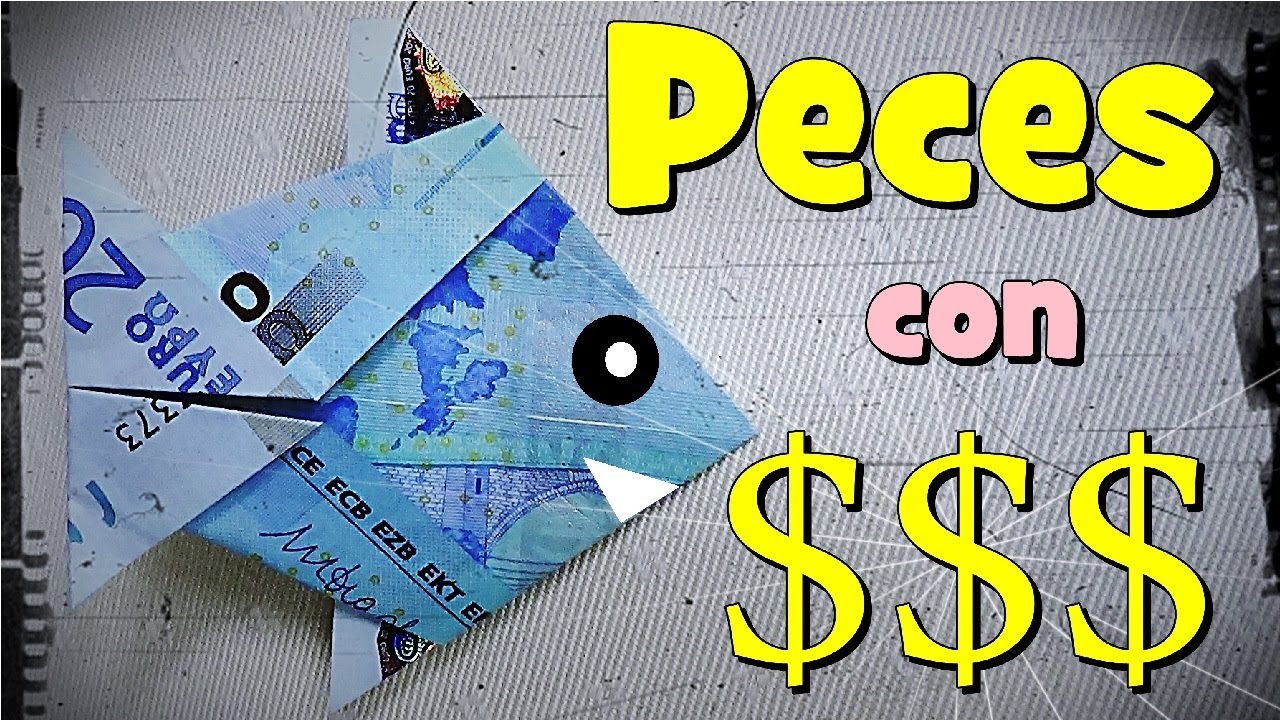 Pez de Papel con un Billete - Origami $$$
