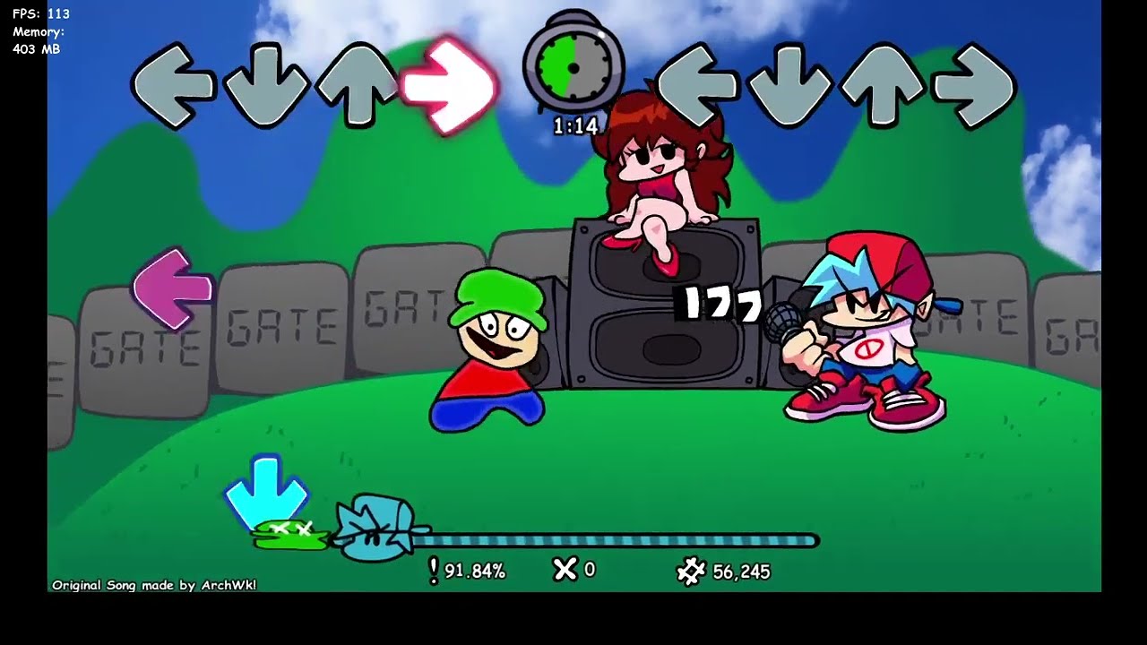 (SPOILERS) (FLASHING LIGHTS) Vs. D&B volume 1: BAMBI'S MASTER WEEK | le gameplay