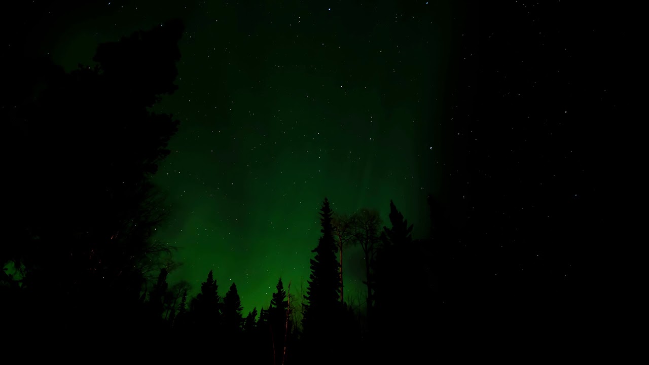 Northern Lights in Watson Lake Timelapse
