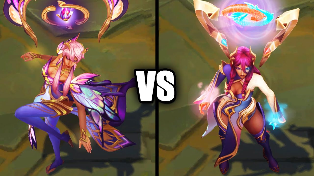 Faerie Queen Karma vs Tranquility Dragon Karma Skins Comparison (League of Legends)