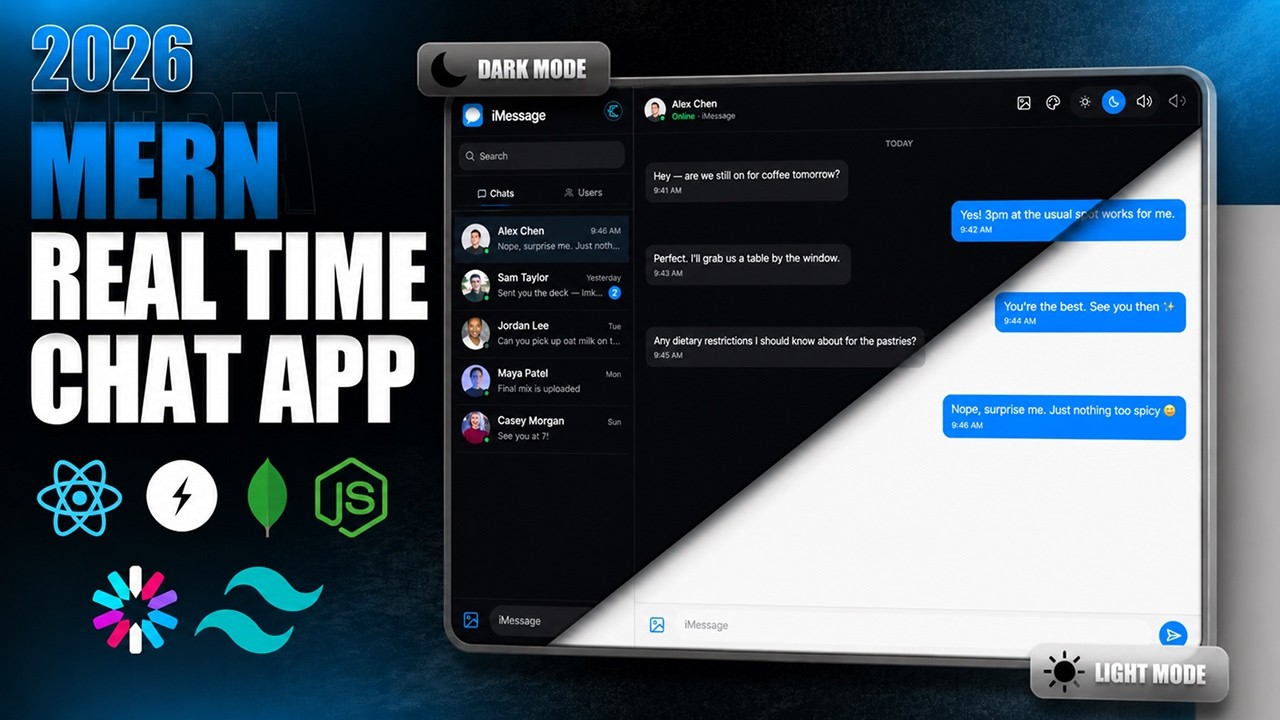 MERN Stack Project: Realtime Chat App Tutorial - React.js & Socket.io 2026