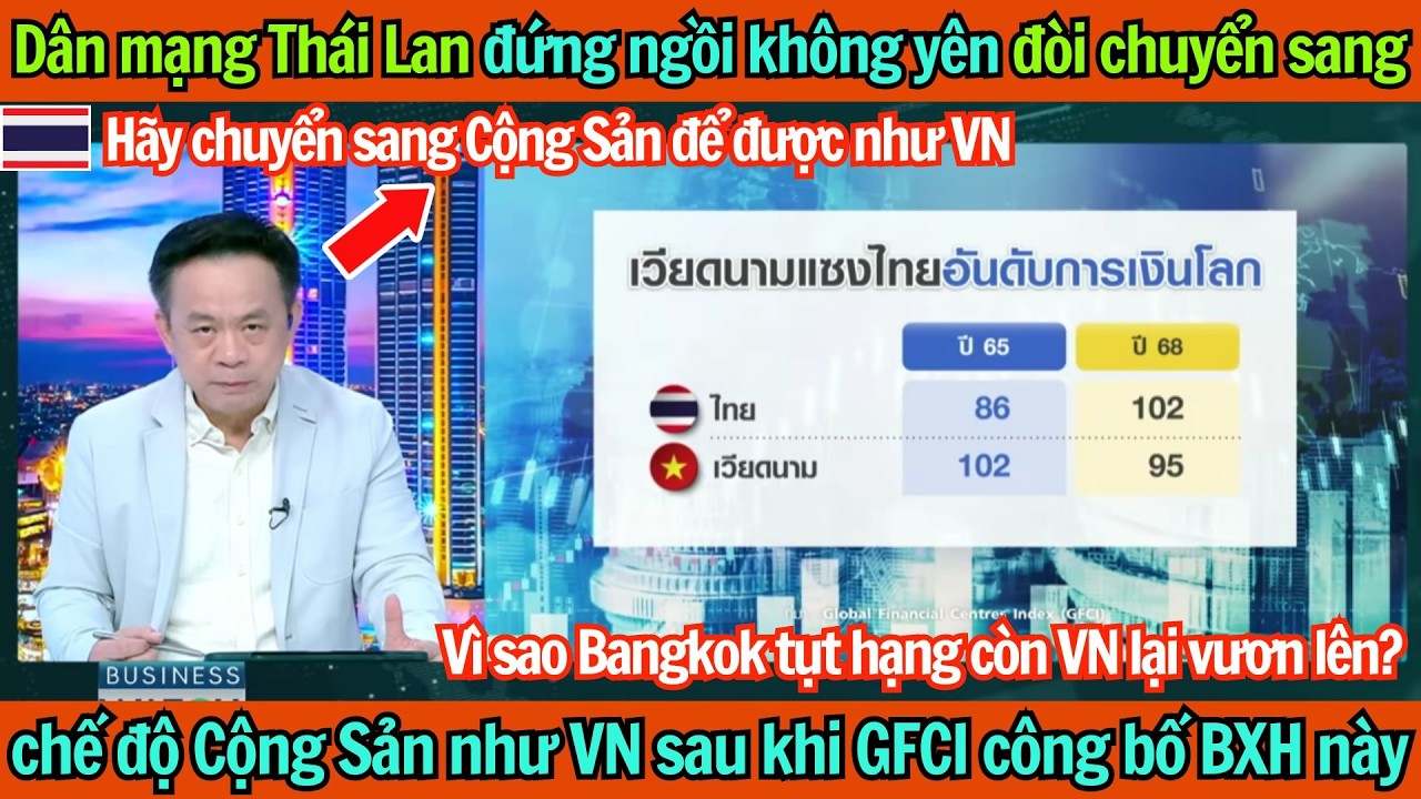 Dân mạng Thái Lan đứng ngồi không yên đòi chuyển sang chế độ Cộng Sản như VN khi GFCI công bố BXHnày