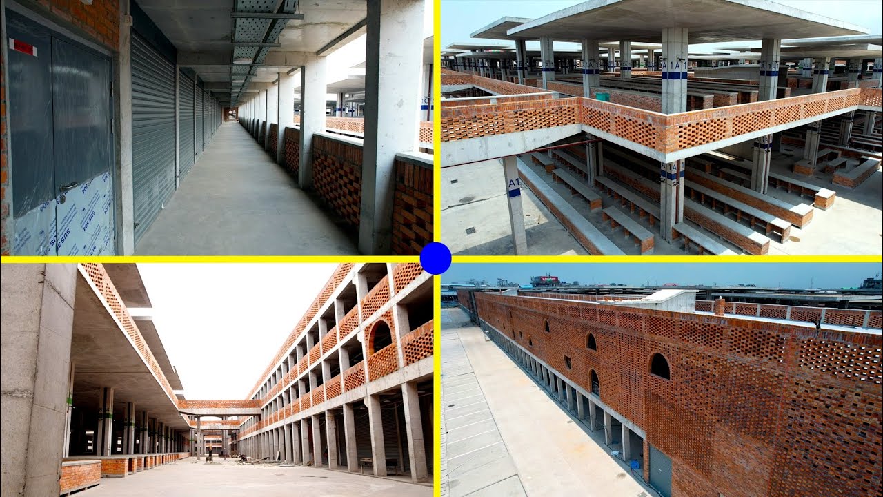 UN AUTRE ANGLE DU NOUVEAU MARCHÉ CENTRAL DE KINSHASA / ZANDO : PARKINGS, AMIGO, BUREAUX, etc...