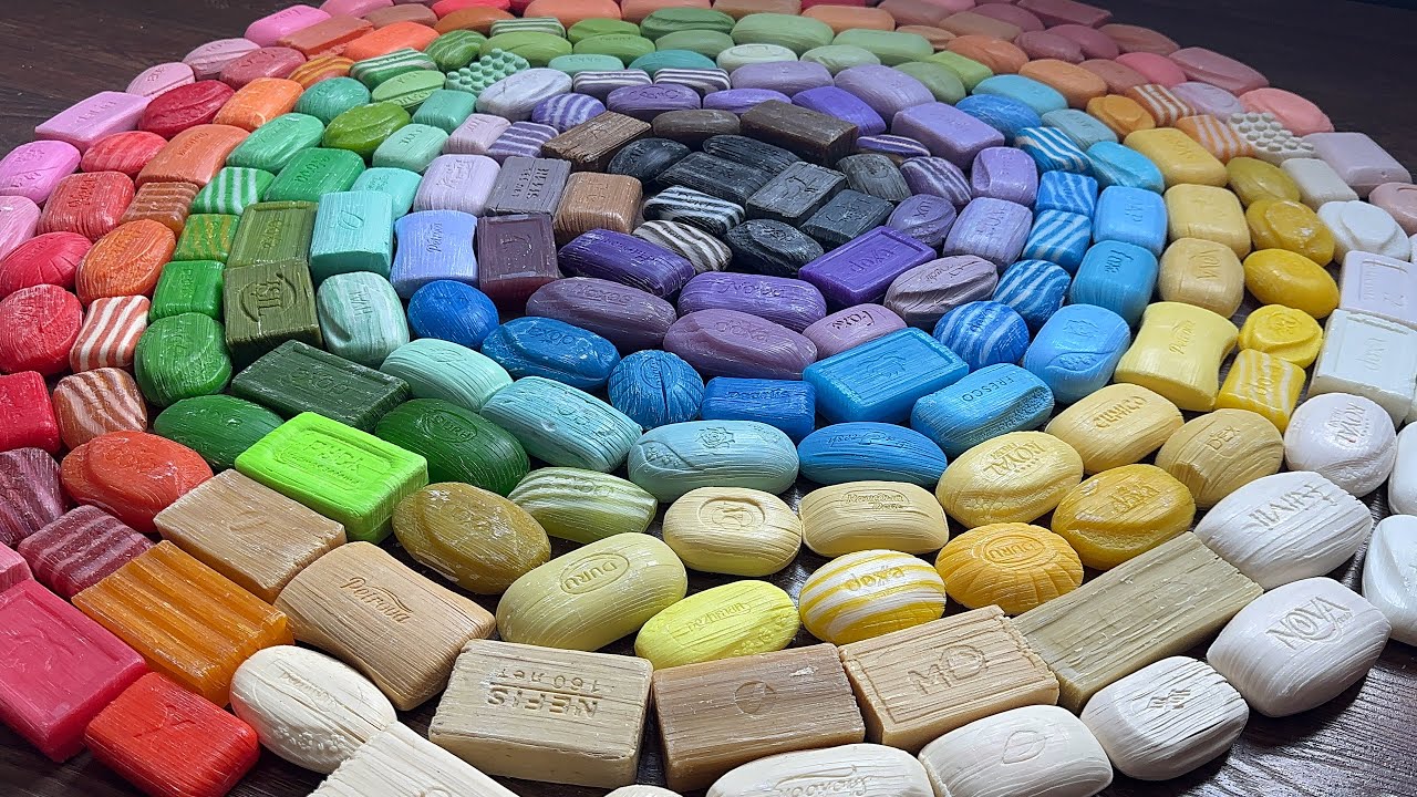 220 cutting soap strips | LONG VIDEO 4K