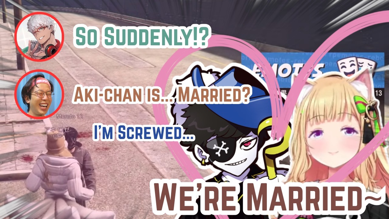 Akirose & Mondo GOT MARRIED! Everyone's REACTIONS Are HILARIOUS! 💍😂 | Hololive Clip