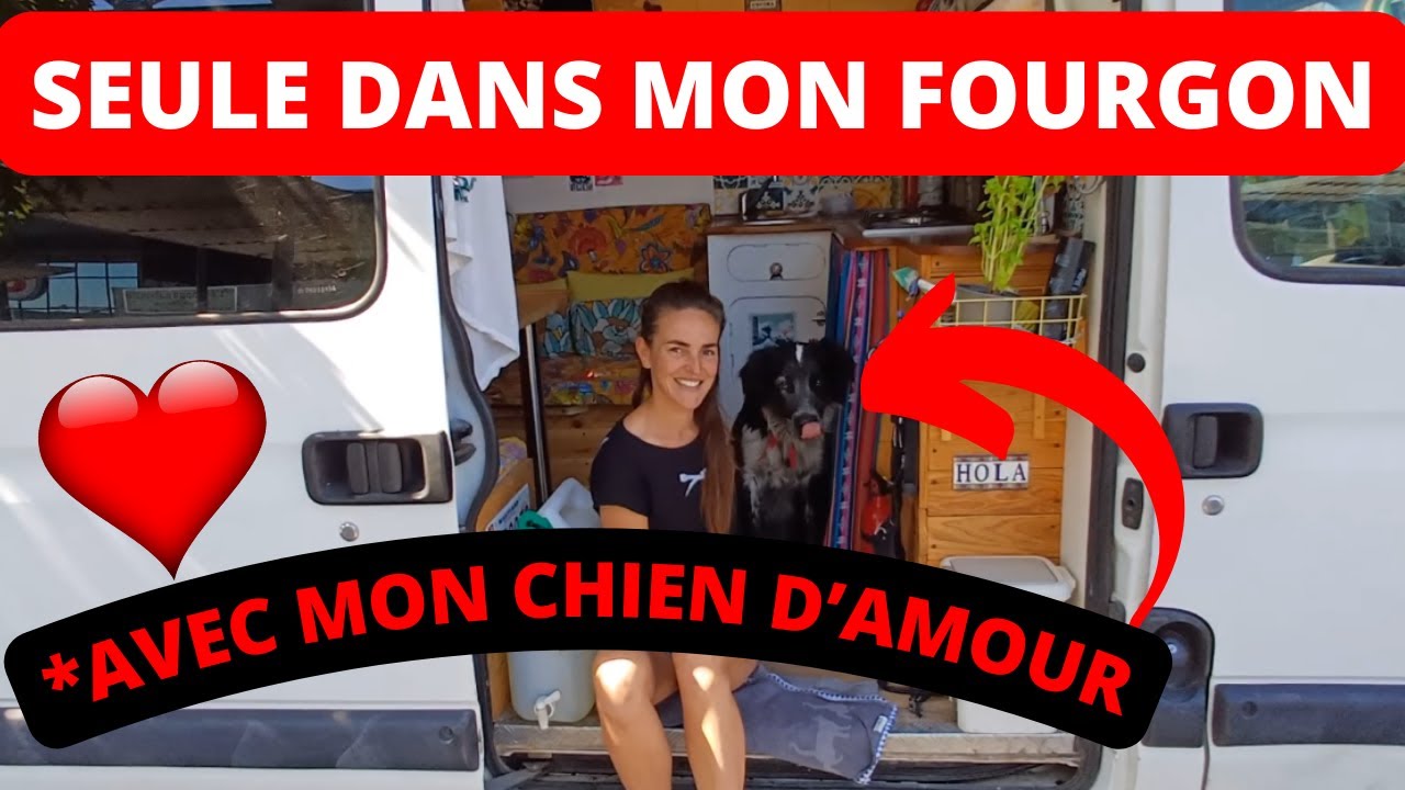 ROXANE 33 ANS VIT SEULE DANS SON FOURGON AM&Eacute;NAG&Eacute; AVEC SON CHIEN D'AMOUR🐶❤️ [VAN TOUR PEUGEOT MASTER]