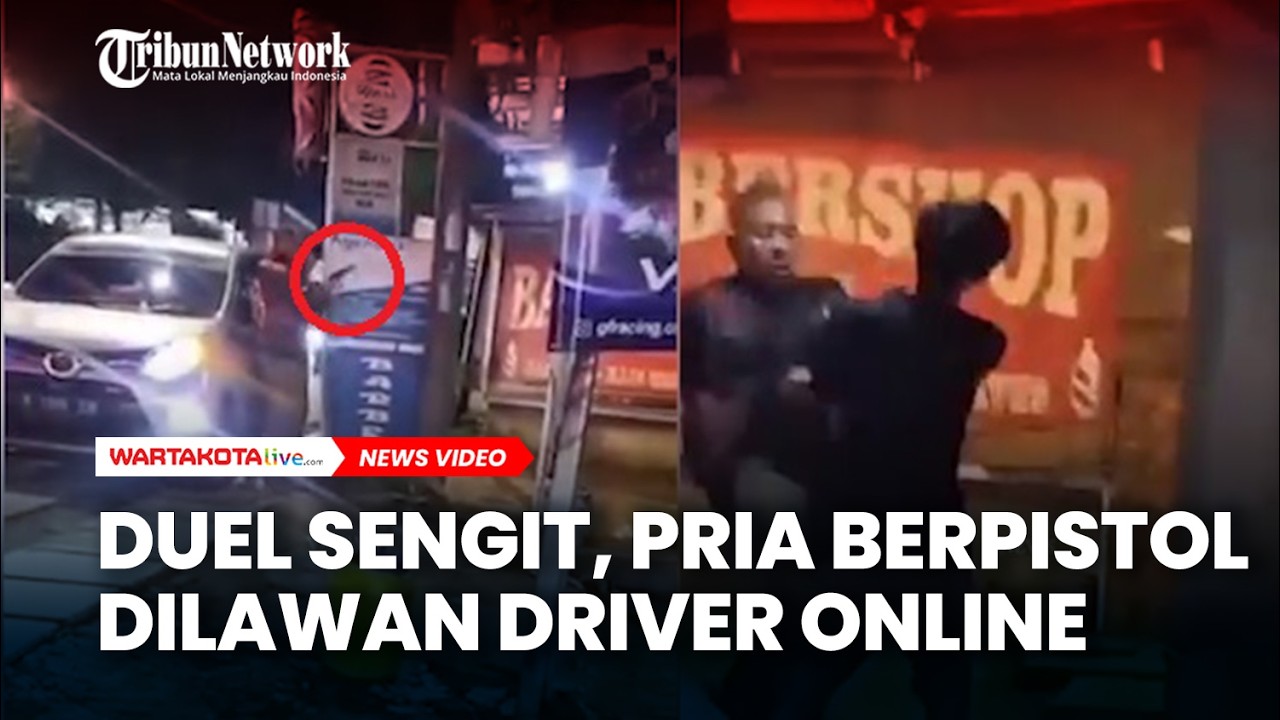 Duel Sengit, Todongan Pistol Tak Nyiutkan Nyali Driver Online untuk melawan