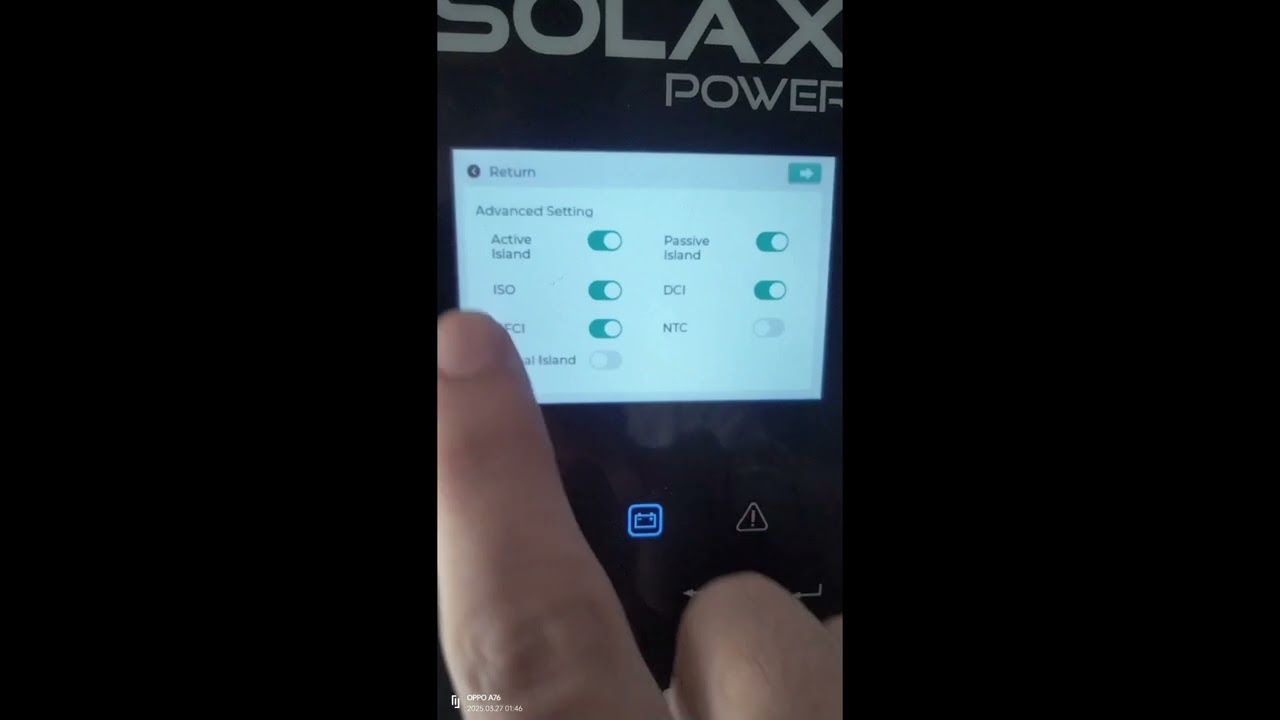 solax 15kw 3Ph LV hybrid inverter settings