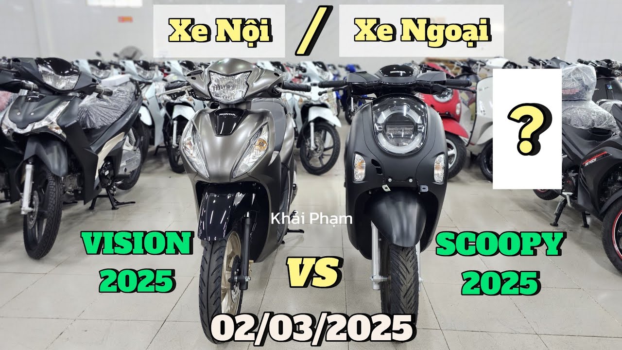 Honda SCOOPY 2025 & VISION 2025: Chọn mua xe nào khi cả 02 cùng đẹp? Khải Phạm #vision #110 #scoopy