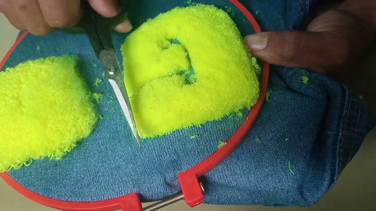 chaqueta bordada con aguja mágica # 3. Bordado afelpado