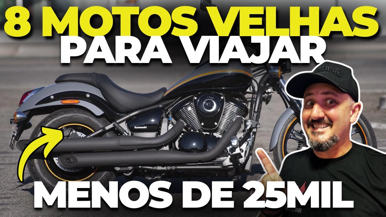 8 motos VELHAS prontas para VIAJAR custando menos de 25 MIL