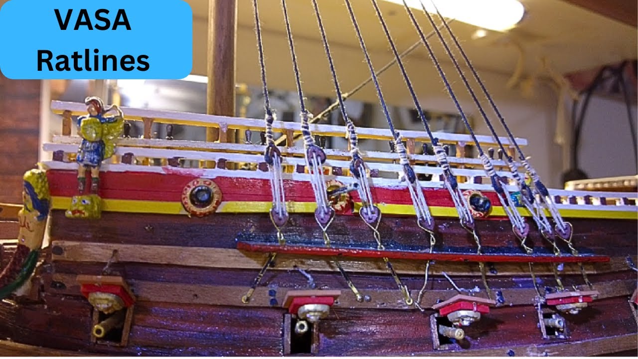 The Art of Model Ship Building:  Deadeyes and ratlines for the front mast
