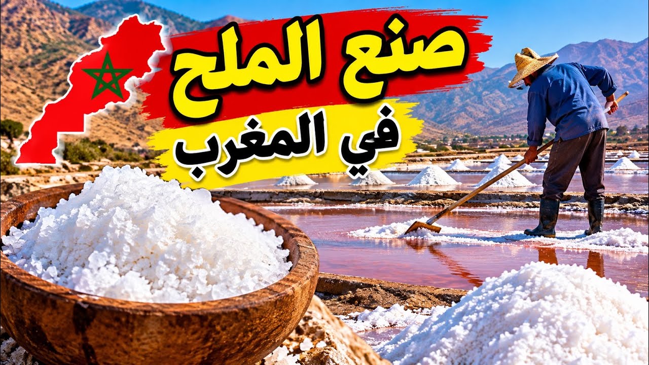 وثائقي: عملية صناعة الملح بإقليم تارودانت دوار بوزمور جماعة الدير 🇲🇦مزارع الملح جمال لا يوصف😍