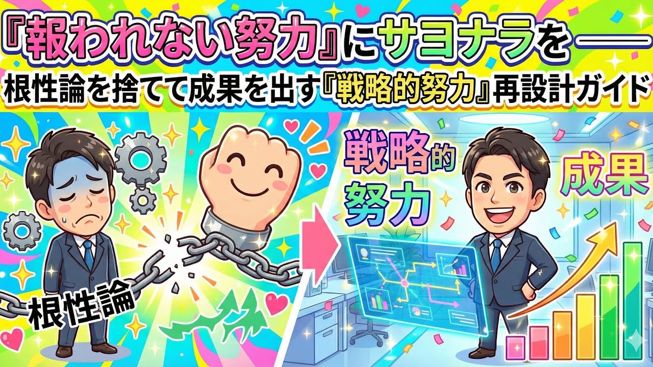 「報われない努力」にサヨナラを —— 根性論を捨てて成果を出す『戦略的努力』再設計ガイド