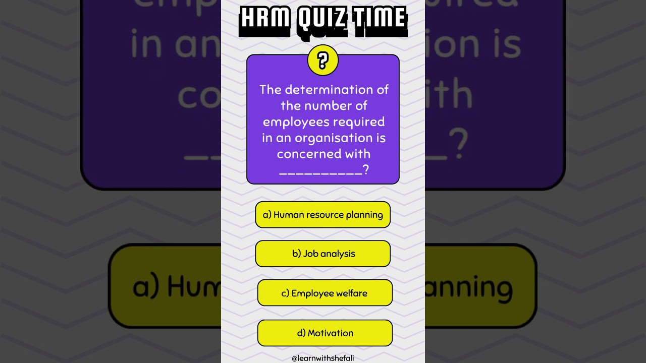 HRM Multiple Choice Questions: Test Your Knowledge! 