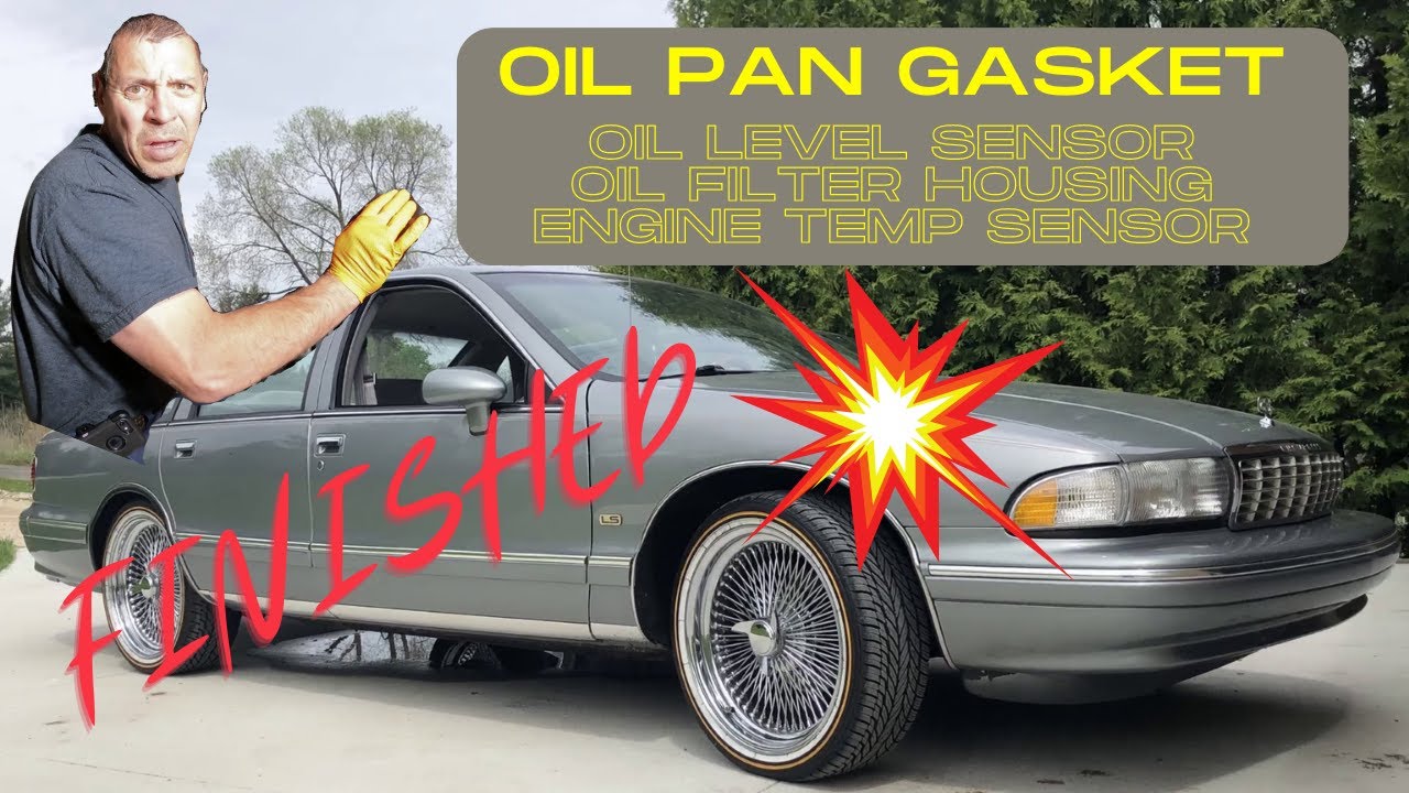 1994 Chevy Caprice Classic LS, How to replace oil pan gasket and oil filter housing! #chevrolet