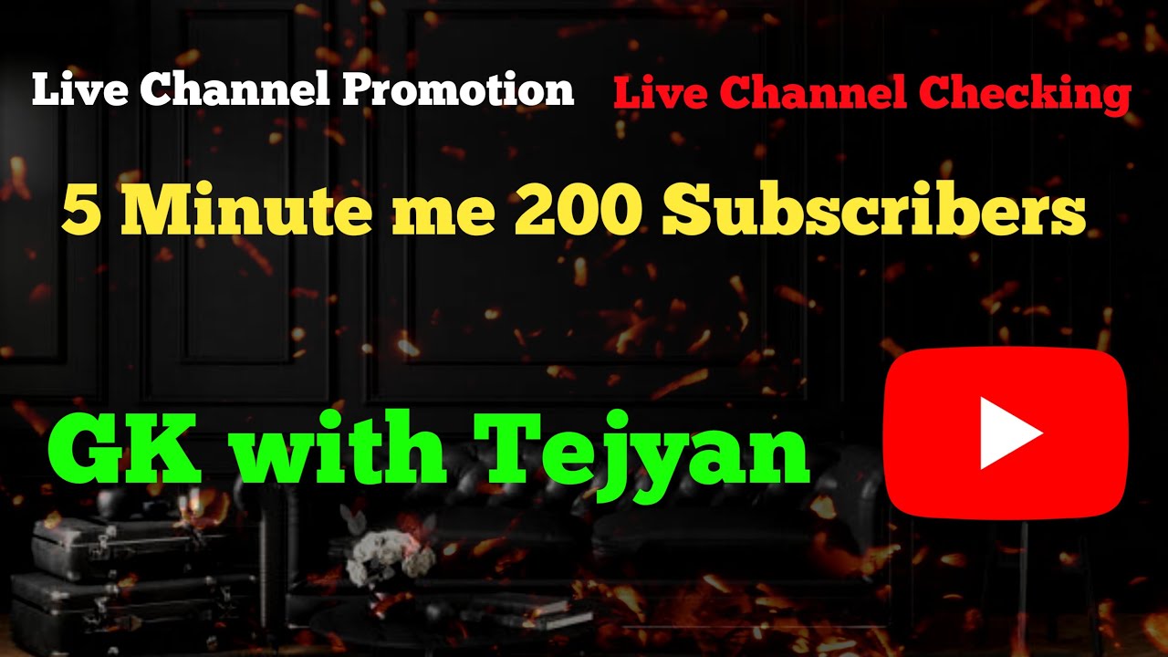live channel checking || live channel promotion ||  5 minute me 100 subscribers