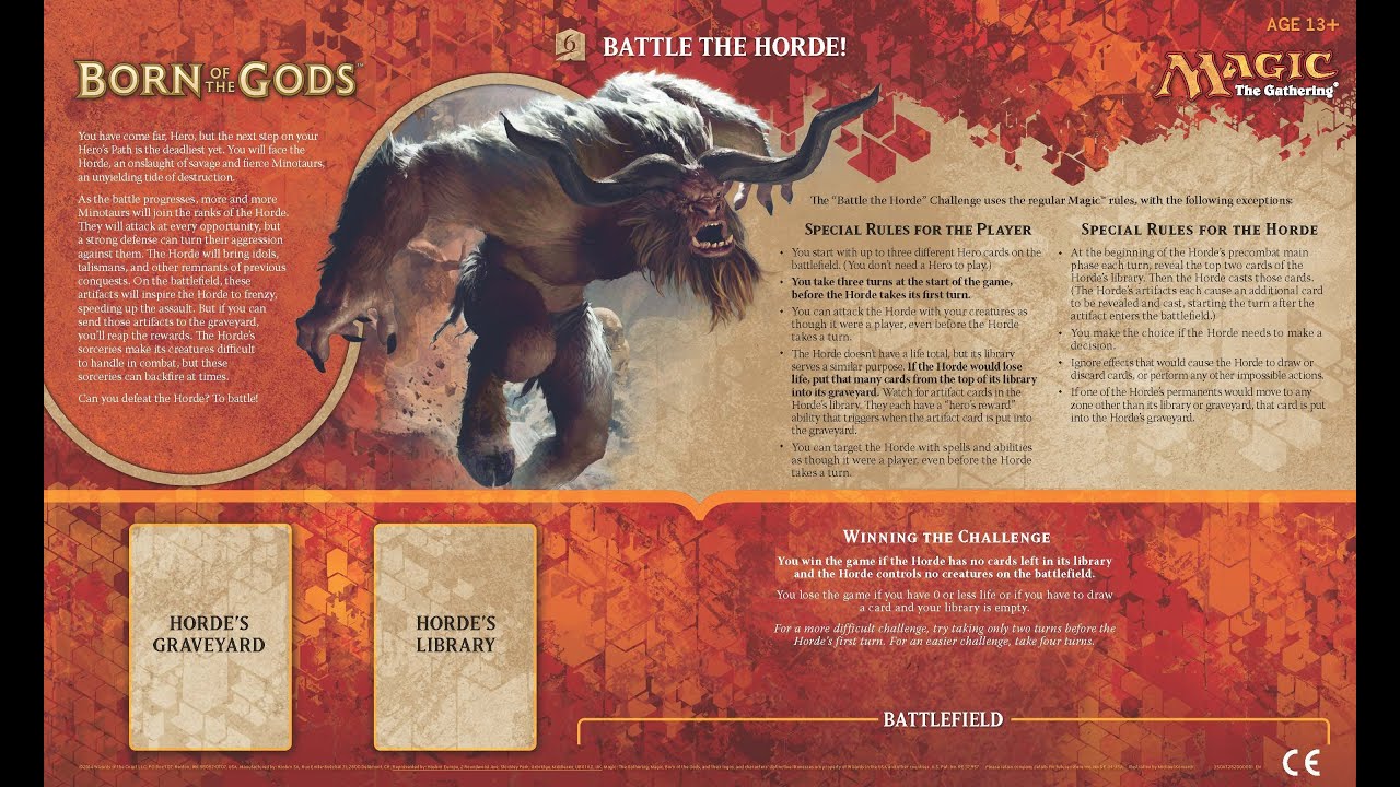 Battle The Horde Rules! Magic the Gathering's Born of the Gods Game Day Deck at Collector Store LLC