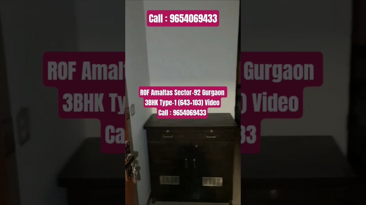 ROF Amaltas Sector-92 -3BHK Type-1 Sample Flat Video📞9654069433 
