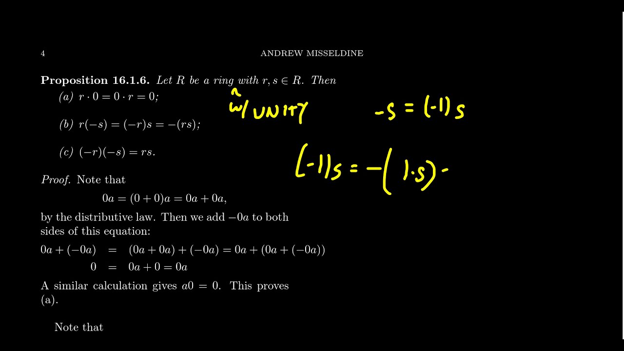 The Dominance of Zero in a Ring