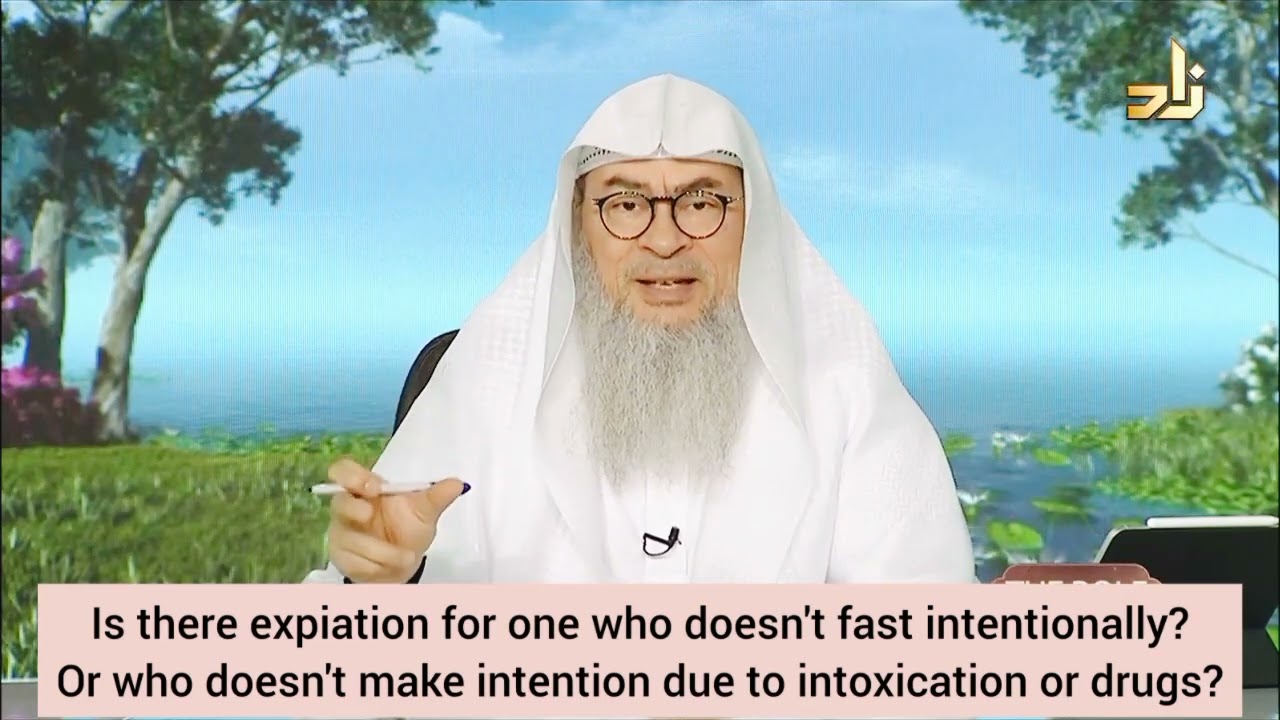 Is there expiation 4 not fasting intentionally Or doesn’t make intention due to Alcohol Drugs? assim