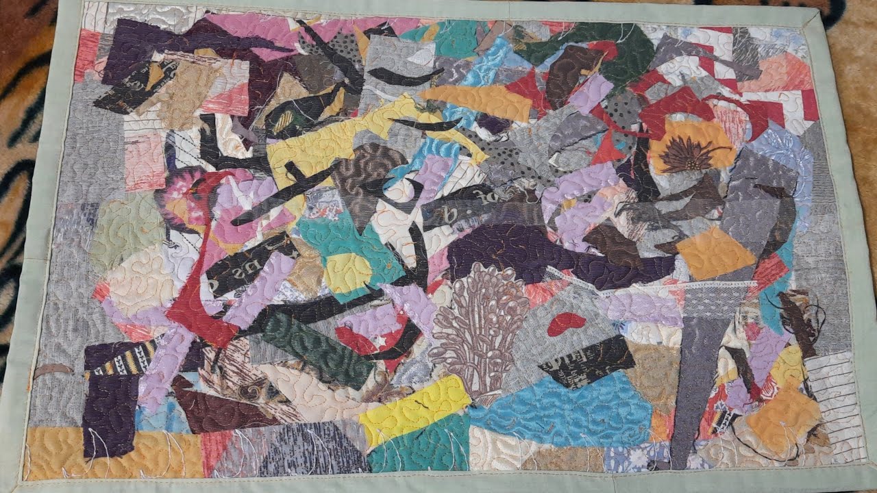 Шью ланчмат,40 Х 65 см.  на столешницу на дачу, из обрезков ткани.