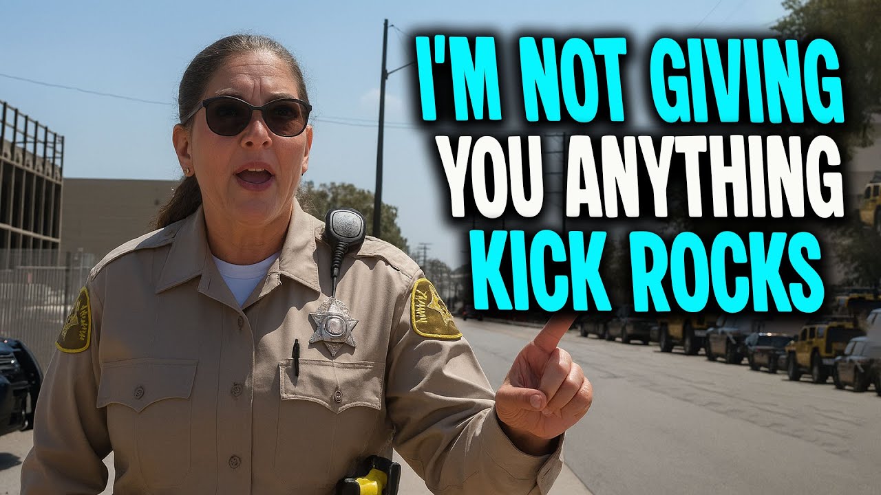 idiot female COP gets OWNED! corrupt RETALIATION fails during ID REFUSAL first amendment audit