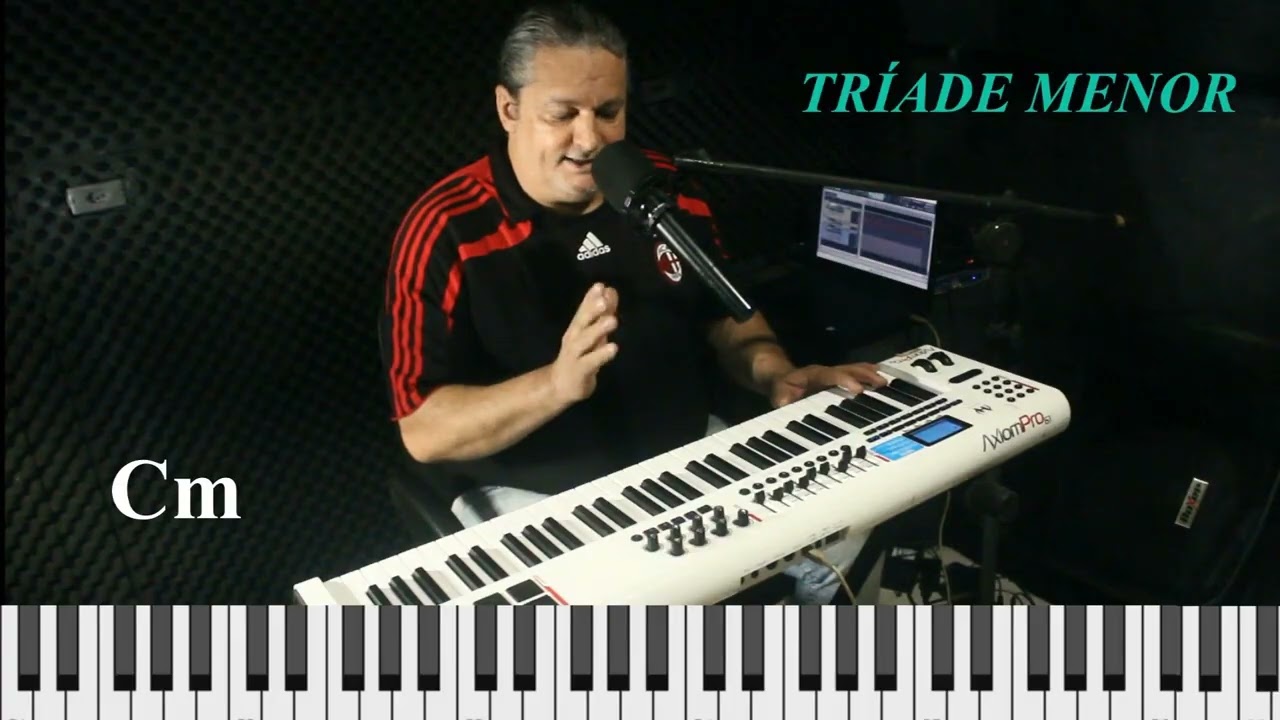 AULA DE TECLADO   TRÍADE MENOR   Com Arpejos  INICIANTE