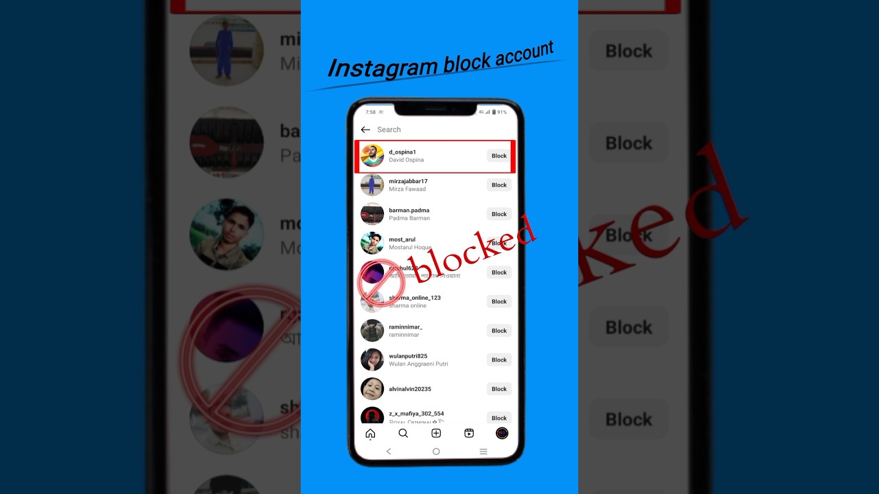How to Instagram Account Blocked Settings