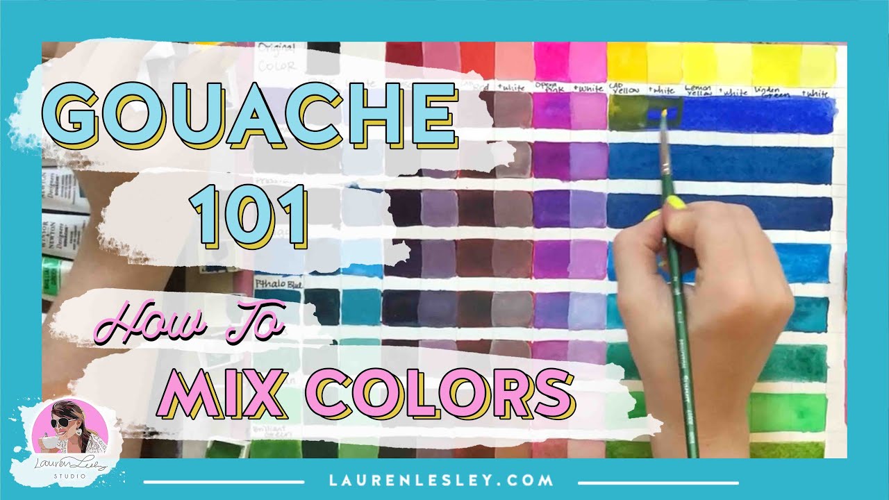 GOUACHE 101:  Basic Gouache Palette // Gouache for Beginners
