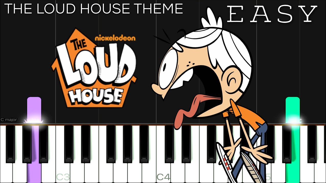The Loud House Theme Song | EASY Piano Tutorial
