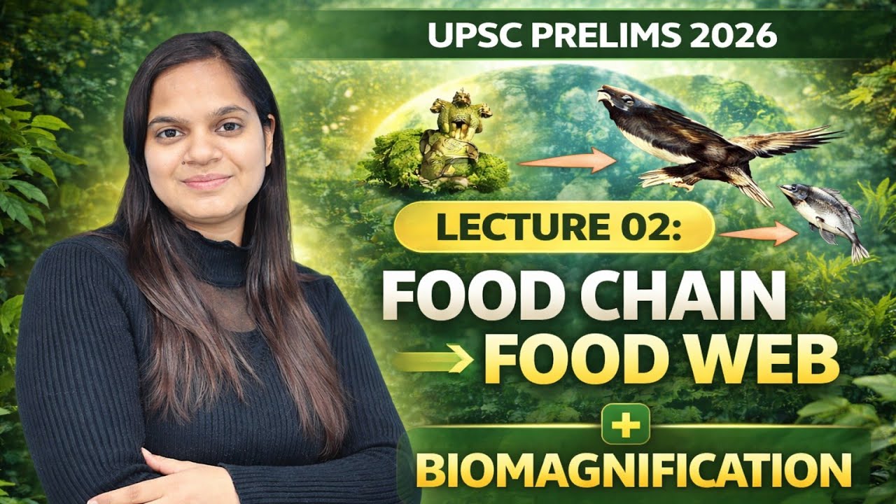  Food Chain to Food Web | Biomagnification & Productivity | Ecology | UPSC Prelims 2026 | Lecture 02