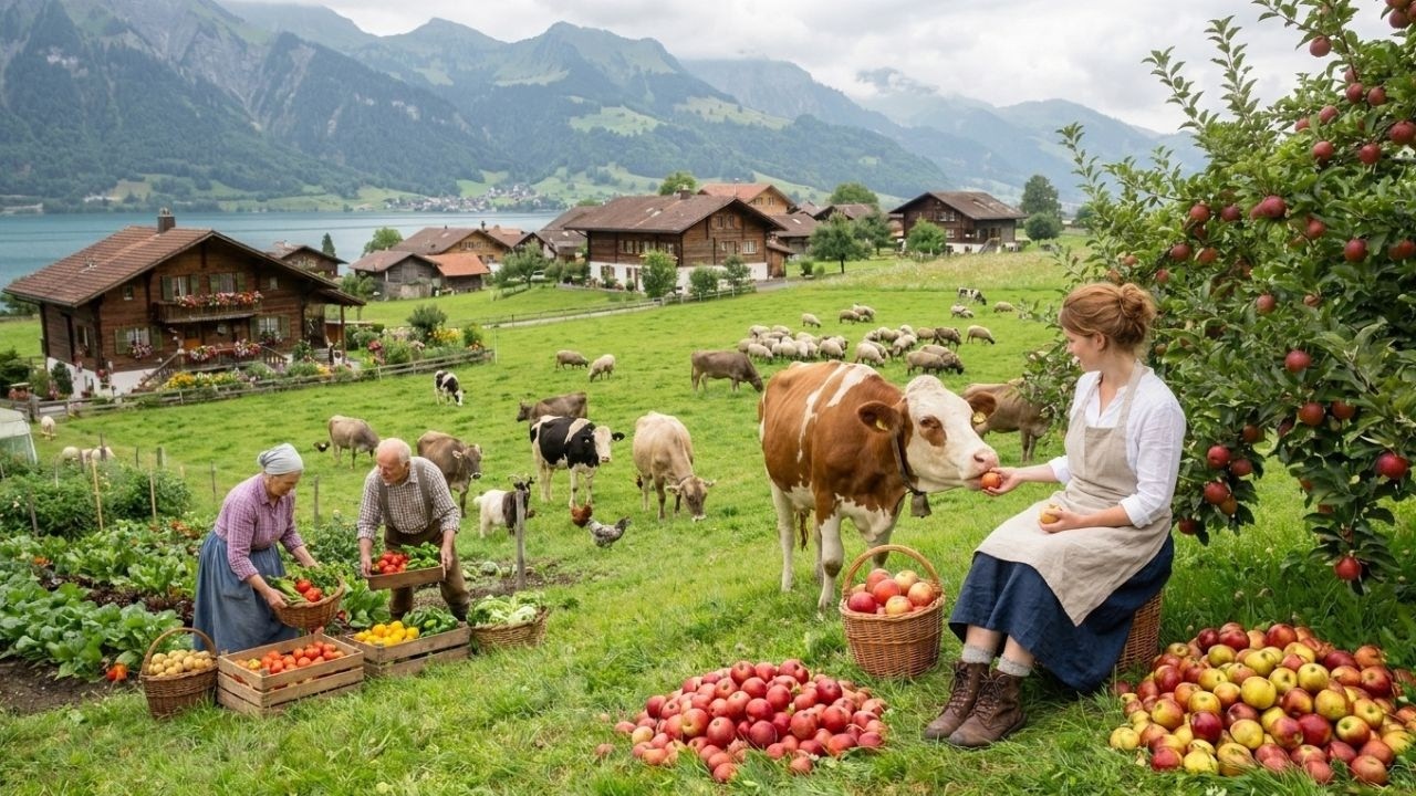 Peaceful Farm Life | Harvesting Fruits & Vegetables, Farm Animals & Simple Rural Living