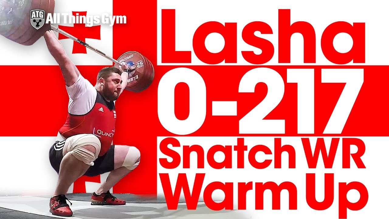 Lasha Talakhadze 0-217kg  Snatch World Record Warm Up (All Lifts)