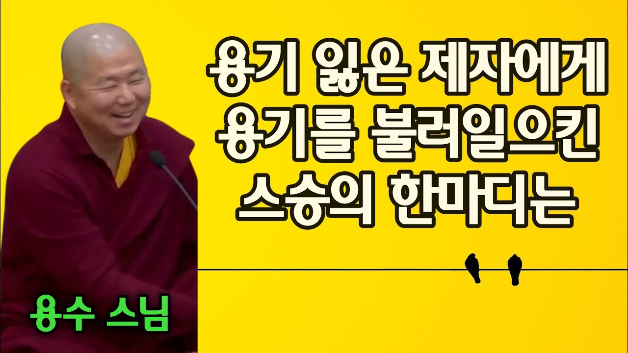 미움받지않는 법, 꼰대가 되지않는 법 #용수스님 #용기 #세첸코리아