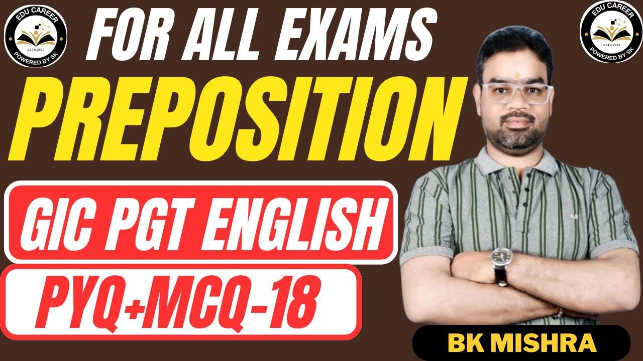 TGT PGT English 2026 || UP TGT PGT 2026 | UP TGT PGT ENGLISH GRAMMAR || ENGLISH PREPOSITION