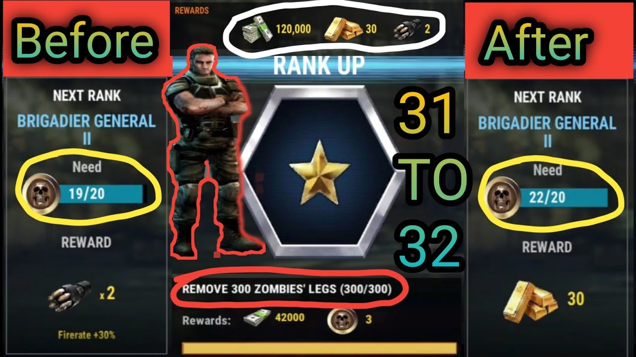 Dead Target:Zombie🧟|| Rank Up From 31 To 32😈|| Completed Remove 300 Zombie's Legs😲|| Satan Gaming🇮🇳