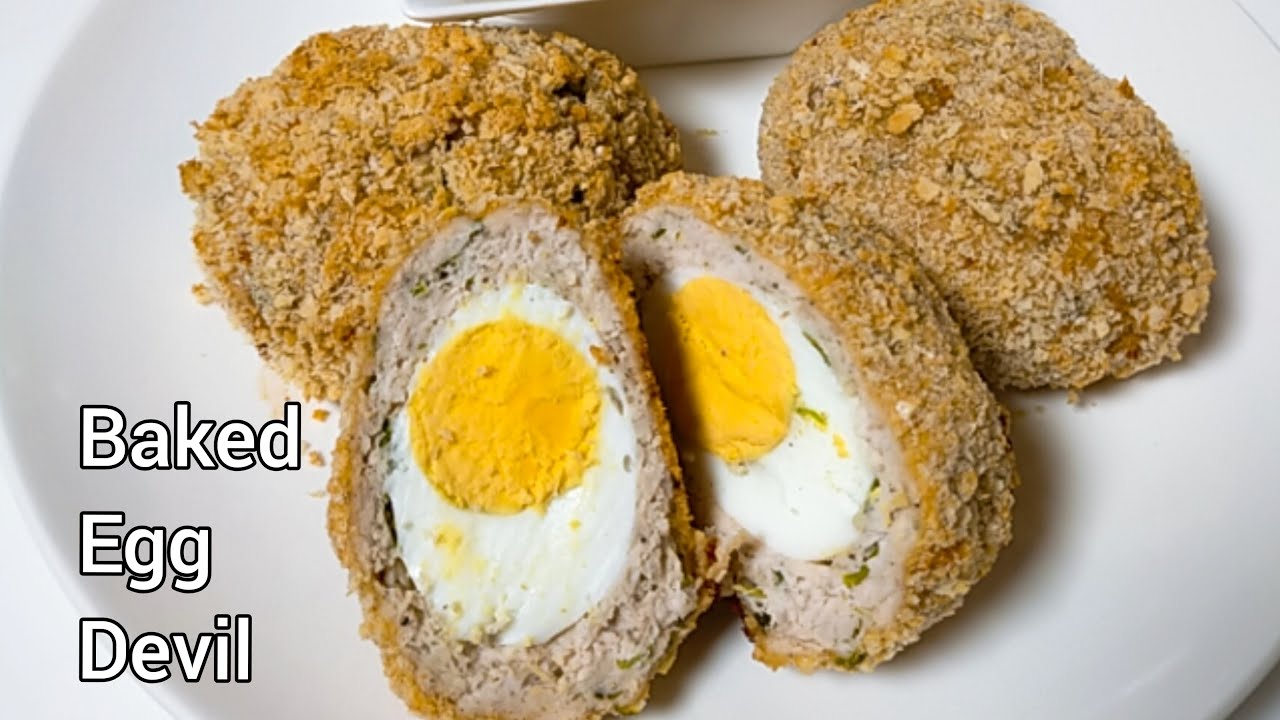 Baked Egg Devil/ Easy Egg Appetizer.