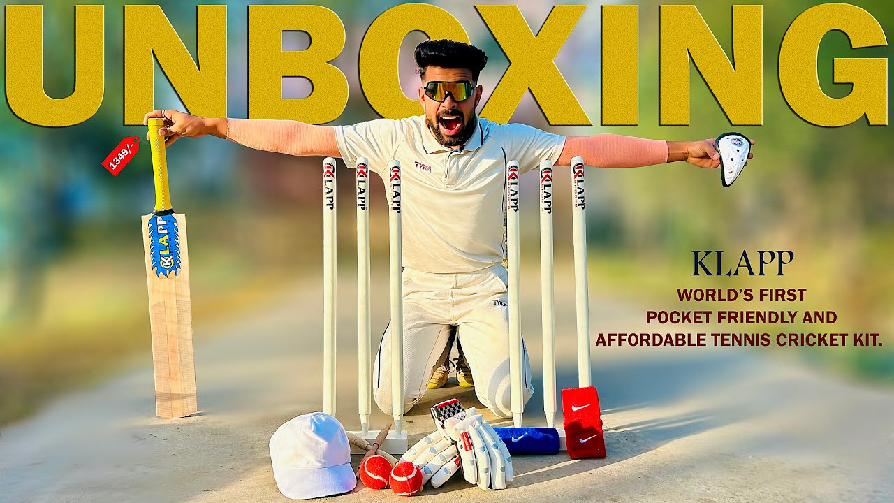 UNBOXING Tennis Cricket Kit Under 1500 | Klapp Tennis Cricket Kit