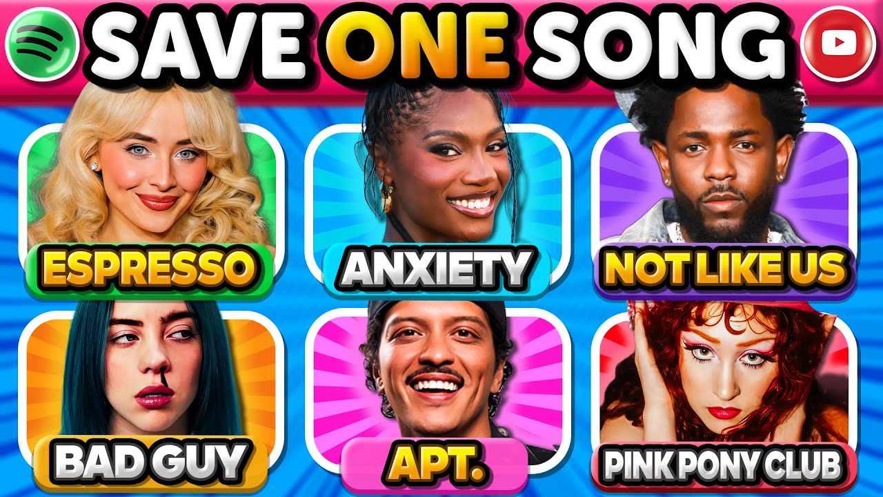 Save One Song Per Singer 🎶 Most Popular Artists – 6 Songs Each Singer | Music Quiz 2025