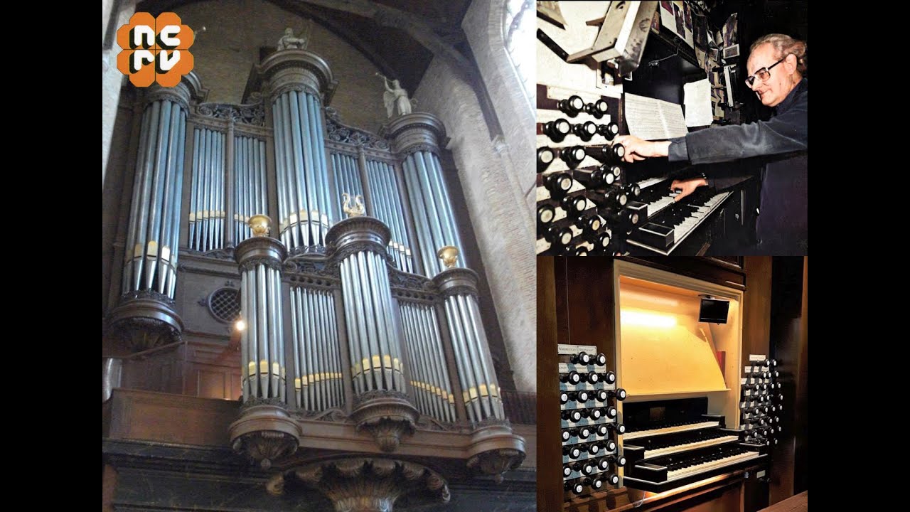 Jan J. van den Berg bespeelt het orgel van de Nieuwe Kerk te Delft (NCRV orgelbespeling 1975)
