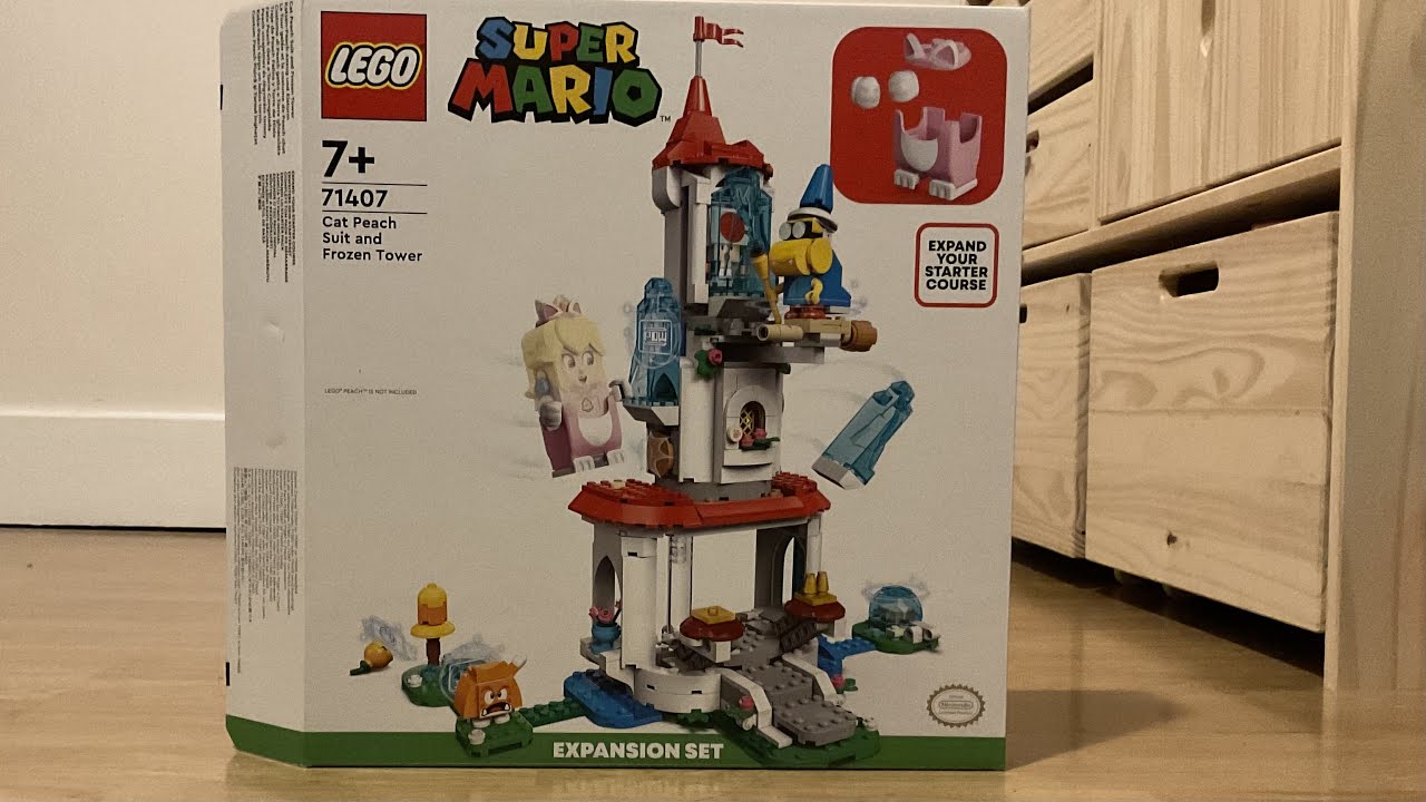 Cat peach suit and Frozen Tower: #lego #legomario #mario